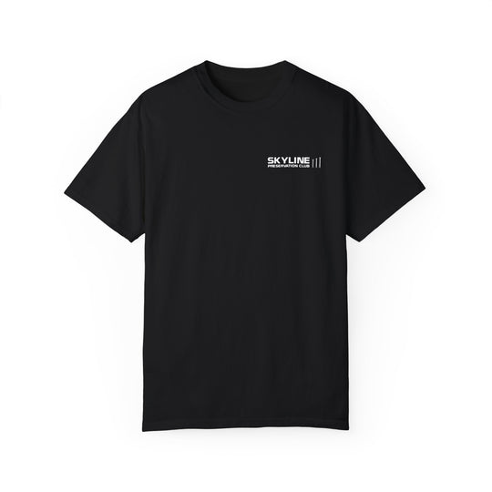 SKYLINE PRESERVATION CLUB LOGO TEE - BLACK