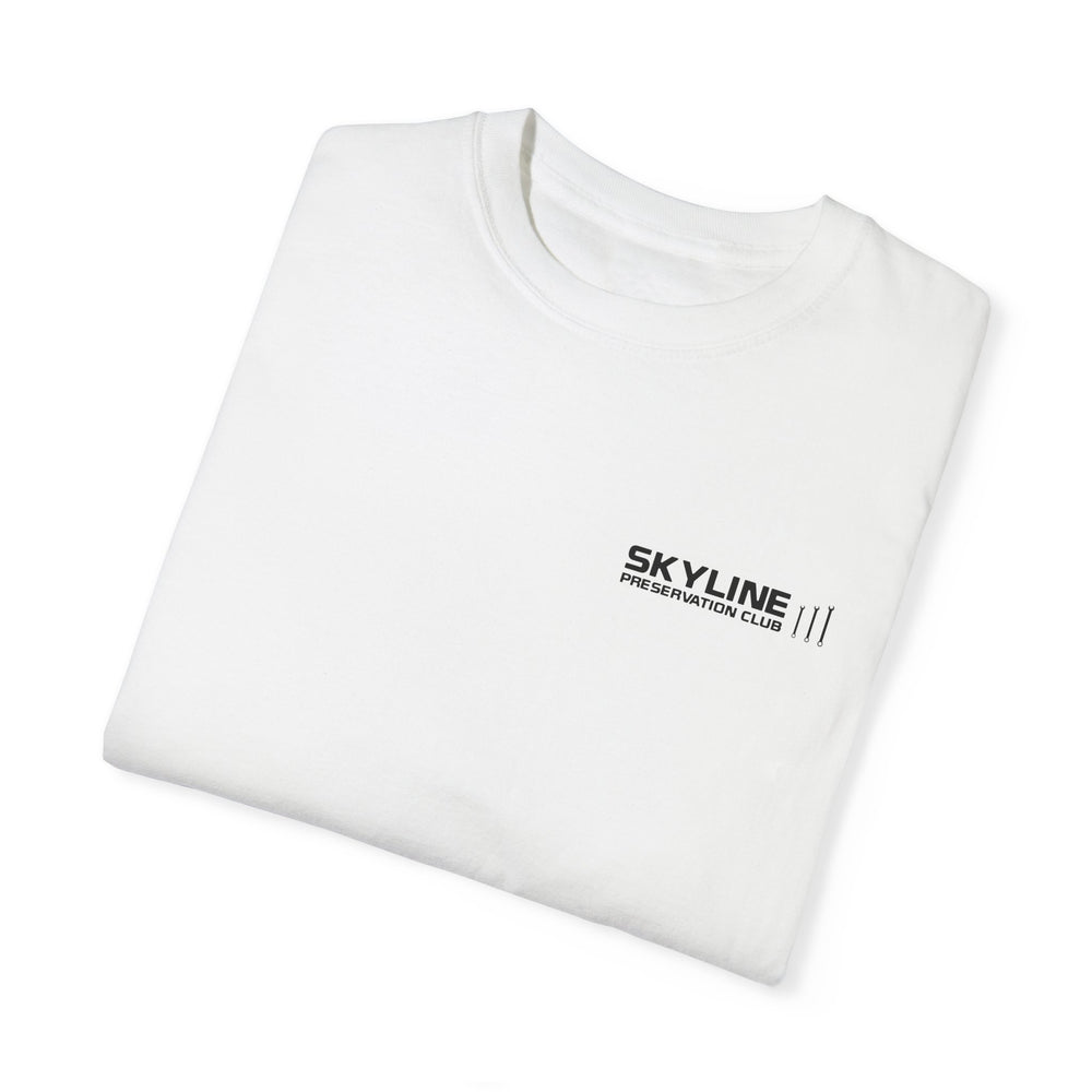 SKYLINE PRESERVATION CLUB LOGO TEE - WHITE