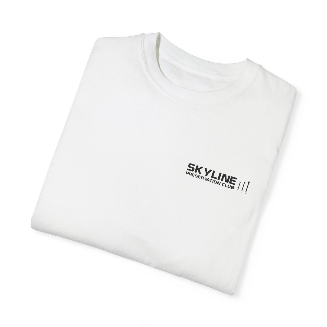 SKYLINE PRESERVATION CLUB LOGO TEE - WHITE