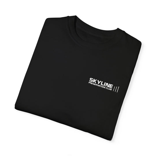 SKYLINE PRESERVATION CLUB LOGO TEE - BLACK