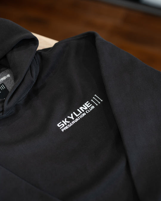 SPC PREMIUM EMBROIDERED CLUB HOODIE - FADED BLACK