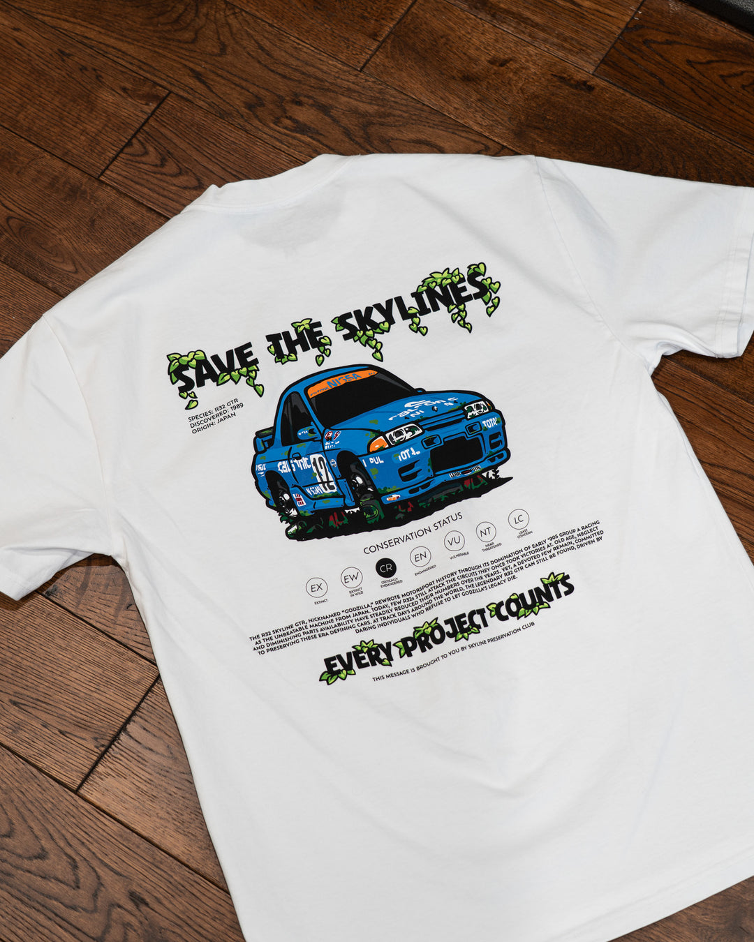 SAVE THE SKYLINES HEAVY TEE - R32 GTR EDITION
