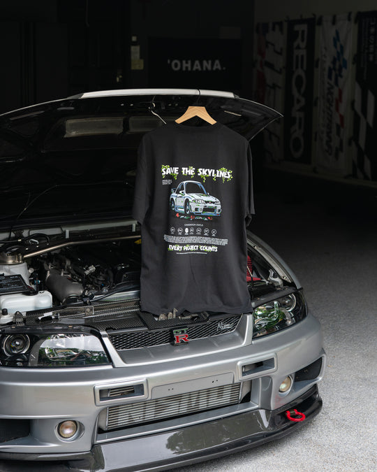 SAVE THE SKYLINES HEAVY TEE - R33 GTR EDITION