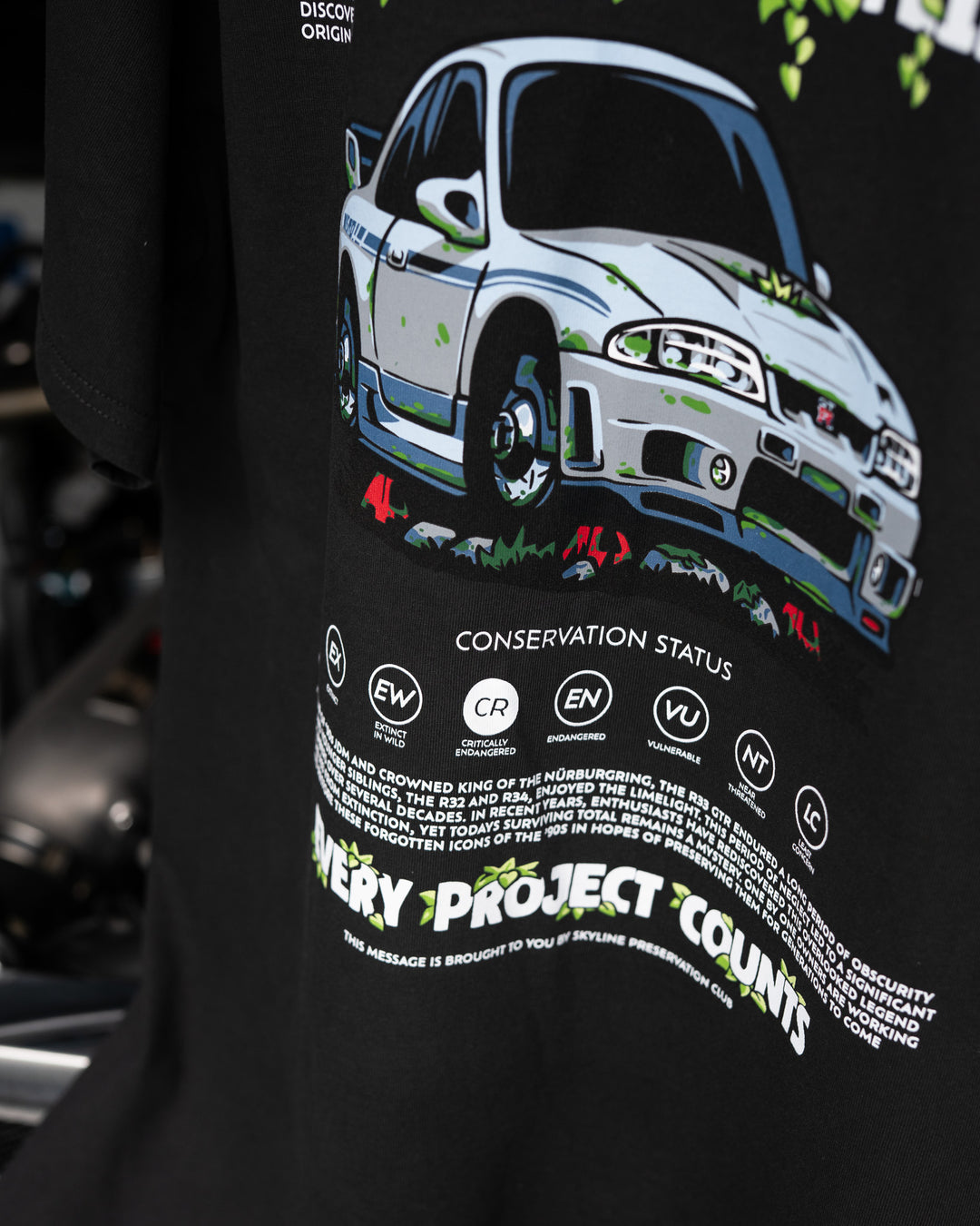 SAVE THE SKYLINES HEAVY TEE - R33 GTR EDITION