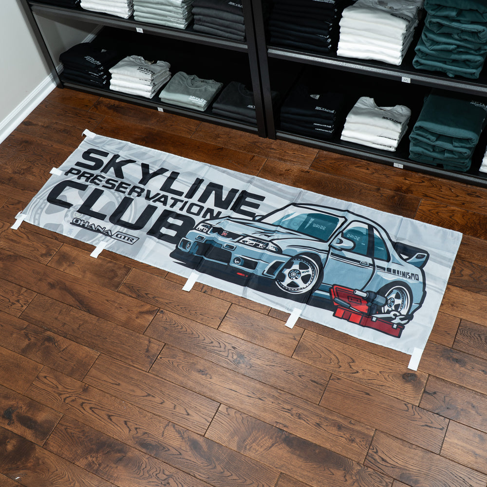SKYLINE PRESERVATION CLUB X OHANA GTR NOBORI FLAG