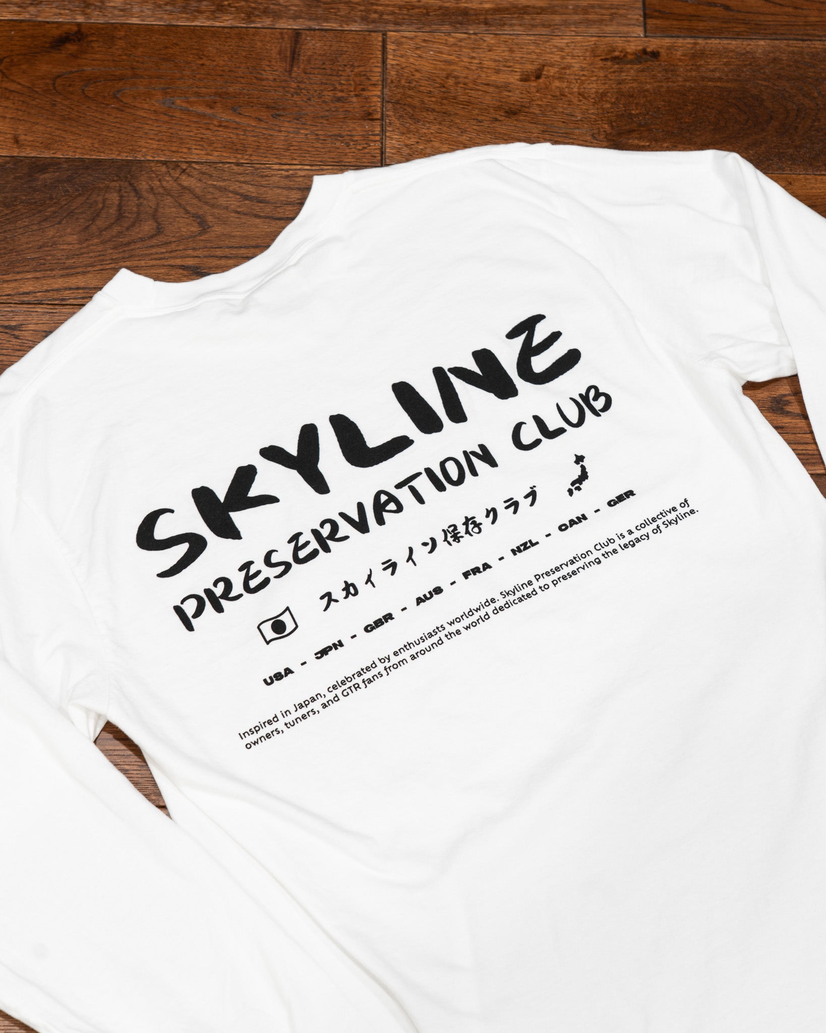 INSPIRED IN JAPAN LONG SLEEVE - WHITE – Skyline Preservation