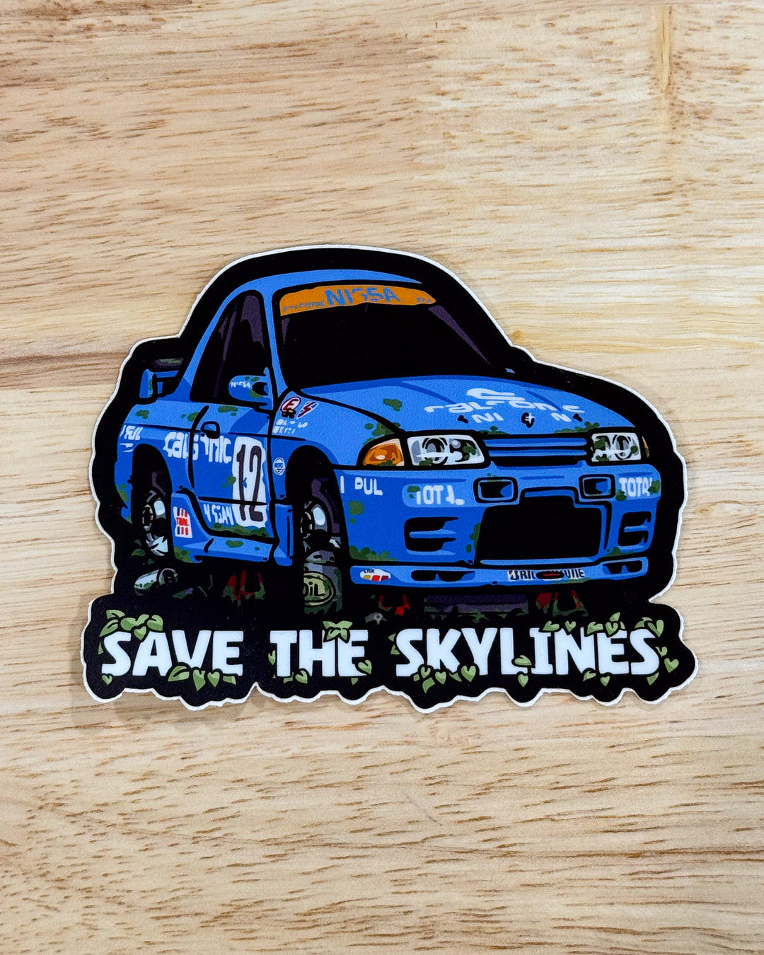 SAVE THE SKYLINES 4" STICKER - R32 GTR EDITION