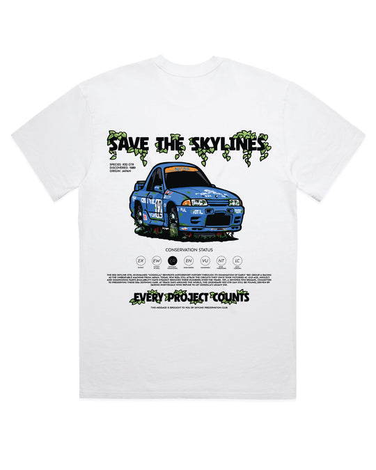 SAVE THE SKYLINES HEAVY TEE - R32 GTR EDITION